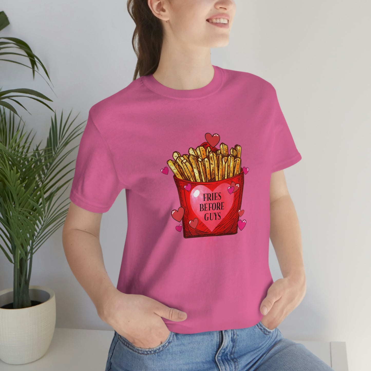 “Fries Before Guys” Valentines T-Shirt