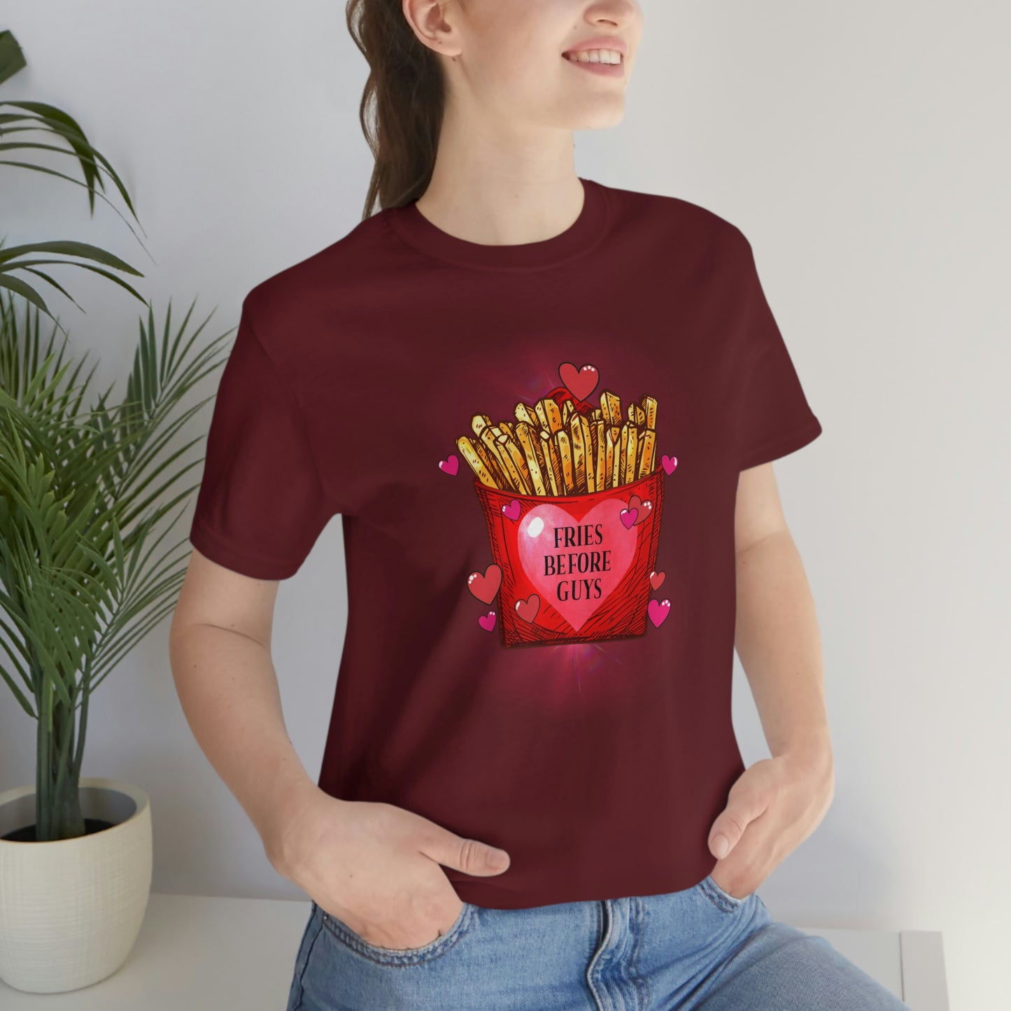 “Fries Before Guys” Valentines T-Shirt